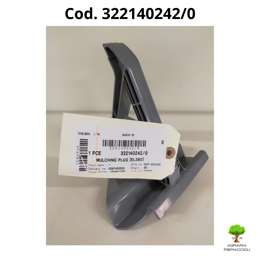 TAPPO MULCHING 322140242/0 RICAMBIO ORIGINALE STIGA TOSAERBA COMBI 40 - SLM 5400