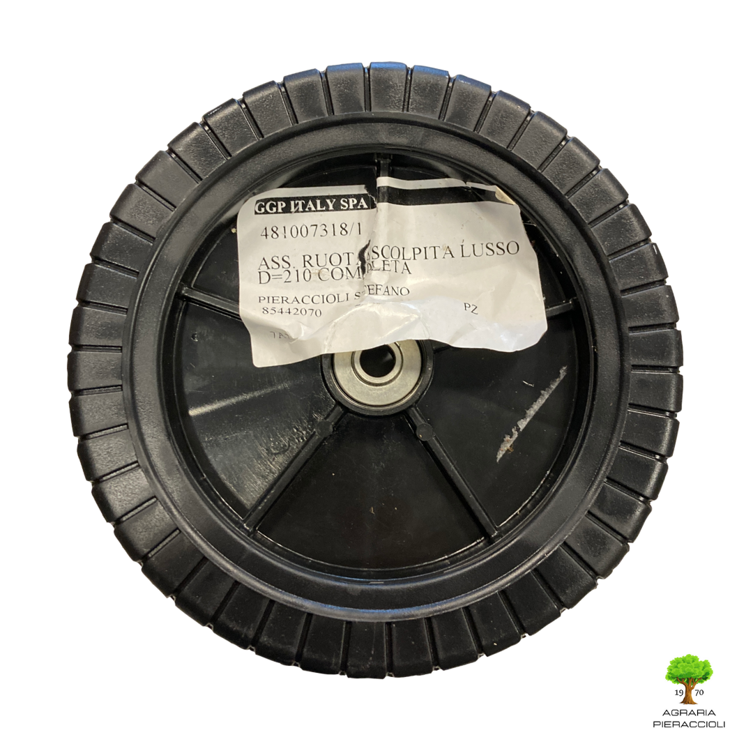 RUOTA POST. COMPLETA DI 2 CUSCINETTI ORIG. STIGA 481007318 TOSAERBA TAGLIAERBA1