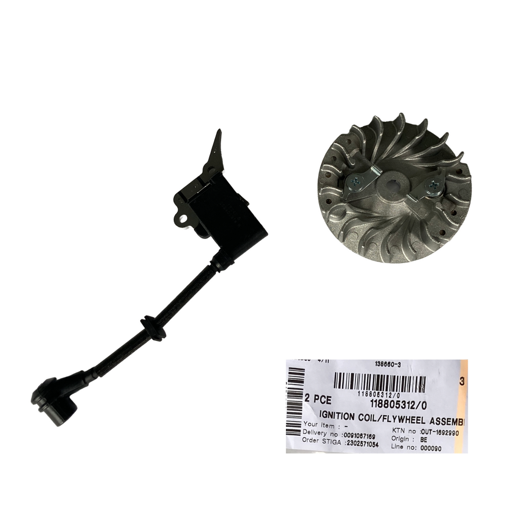STIGA BOBINA ELETTRONICA + VOLANO ORIGINALE MOTOSEGA C25 CJ300 SPR255 XC3005