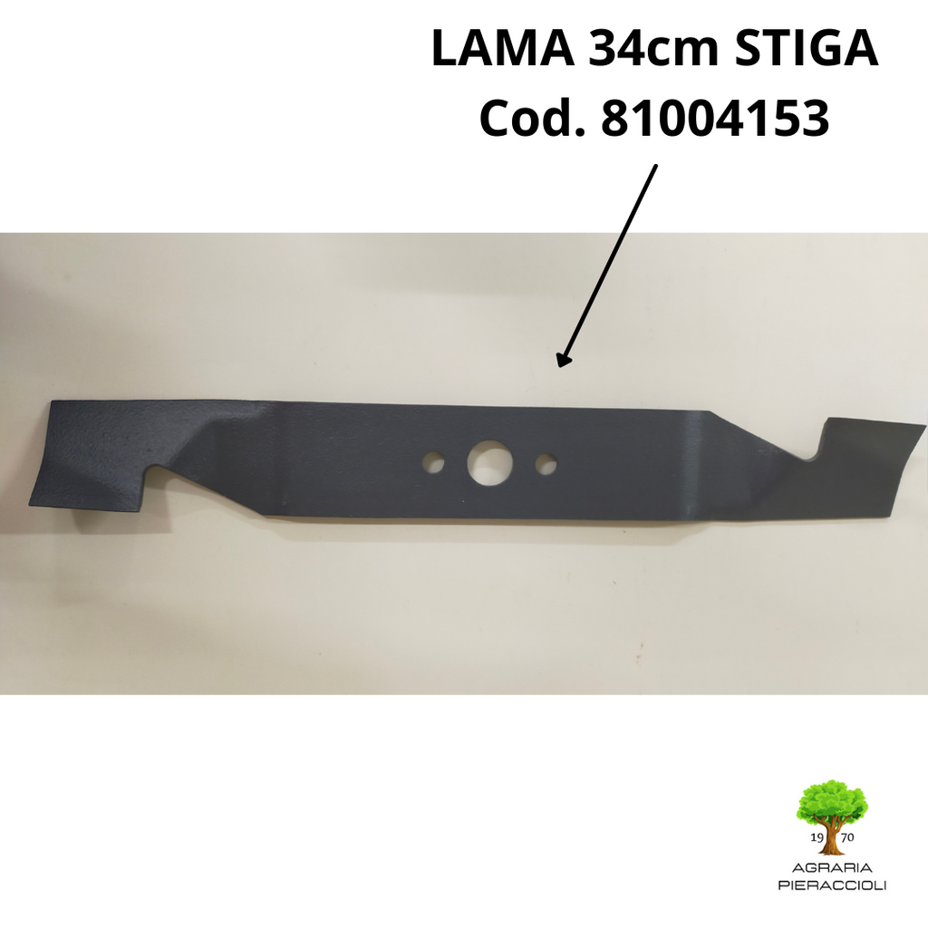 LAMA ALETTATTA 34cm 181004153/0 PER TOSAERBA RICAMBIO ORIGINALE STIGA ALPINA 0