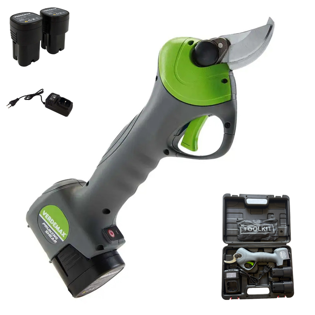 FORBICE DA POTATURA A BATTERIA 16.8V VERDEMAX FE16 + 2 BATTERIE 2Ah e CARICATORE0