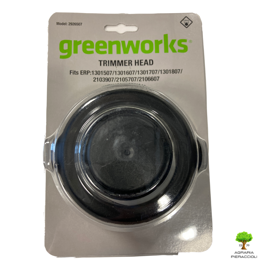 TESTINA ORIGINALE GREENWORKS PER DECESPUGLIATORE GD40BC- GST124 cod. RA3111614370