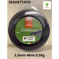 FILO UNIVERSALE SEGHETTATO SEGA DECESPUGLIATORE IBEA ACTIVE PLATINO 3,3mm 48mt0