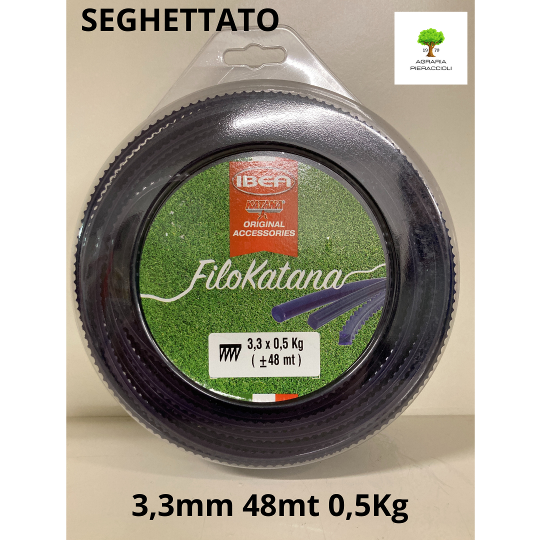 FILO UNIVERSALE SEGHETTATO SEGA DECESPUGLIATORE IBEA ACTIVE PLATINO 3,3mm 48mt0