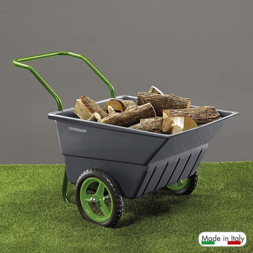 CARRIOLA MULTIUSO DA GIARDINO VERDEMAX 2961 110L CON RACCOLTA FACILITATA2