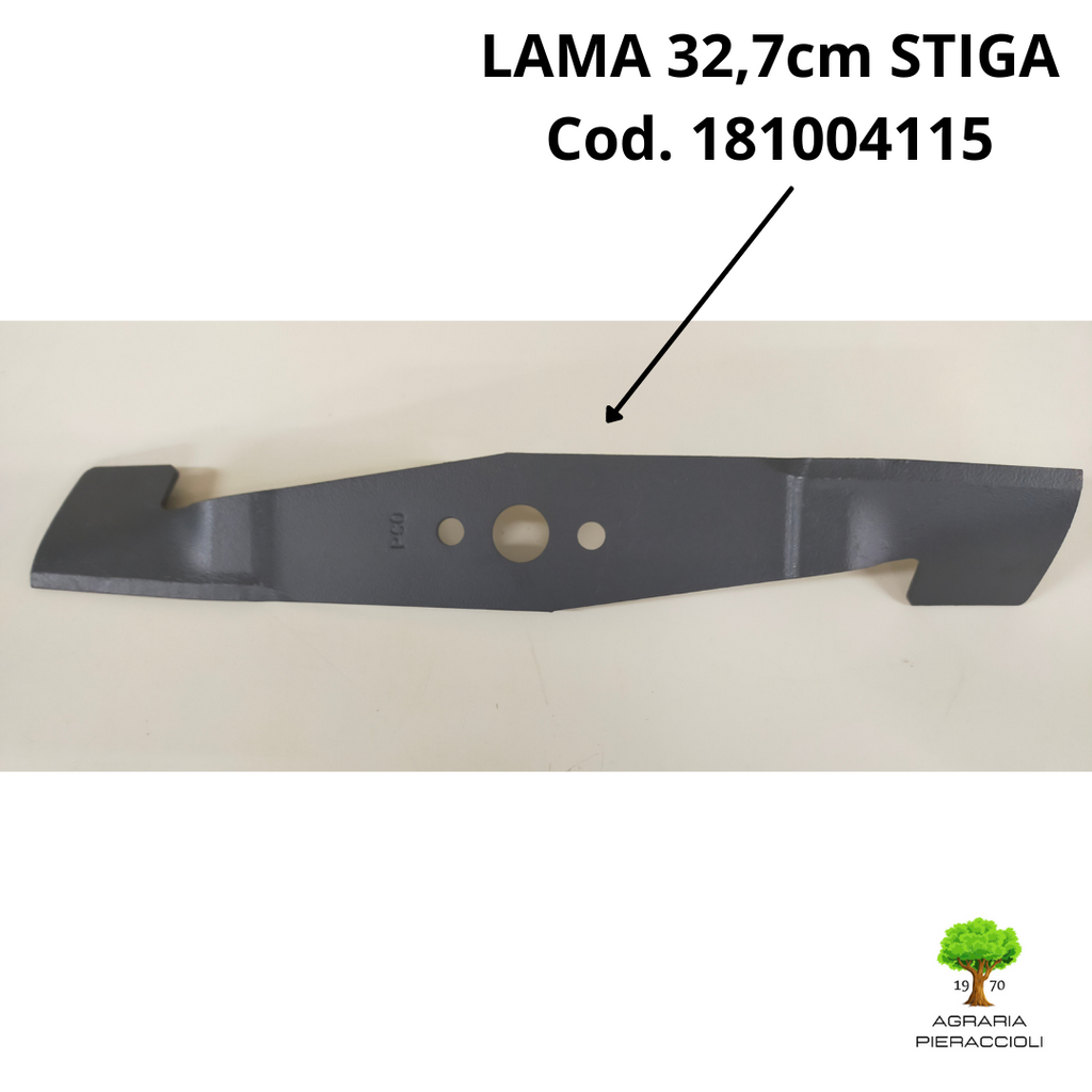 LAMA SAGOMATA 32,7cm 181004115/1 TOSAERBA RICAMBIO ORIGINALE GGP STIGA ALPINA0