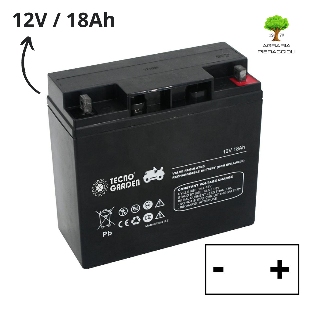 BATTERIA AGM GEL PER AVVIAMENTO TRATTORINI 12Volt /18Ah RICAMBIO FATTO IN EUROPA0