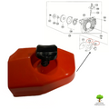 HITACHI TANAKA COPERCHIO FILTRO ARIA + POMELLO ORIGINALE  MOTOSEGA CS25 TCS28010
