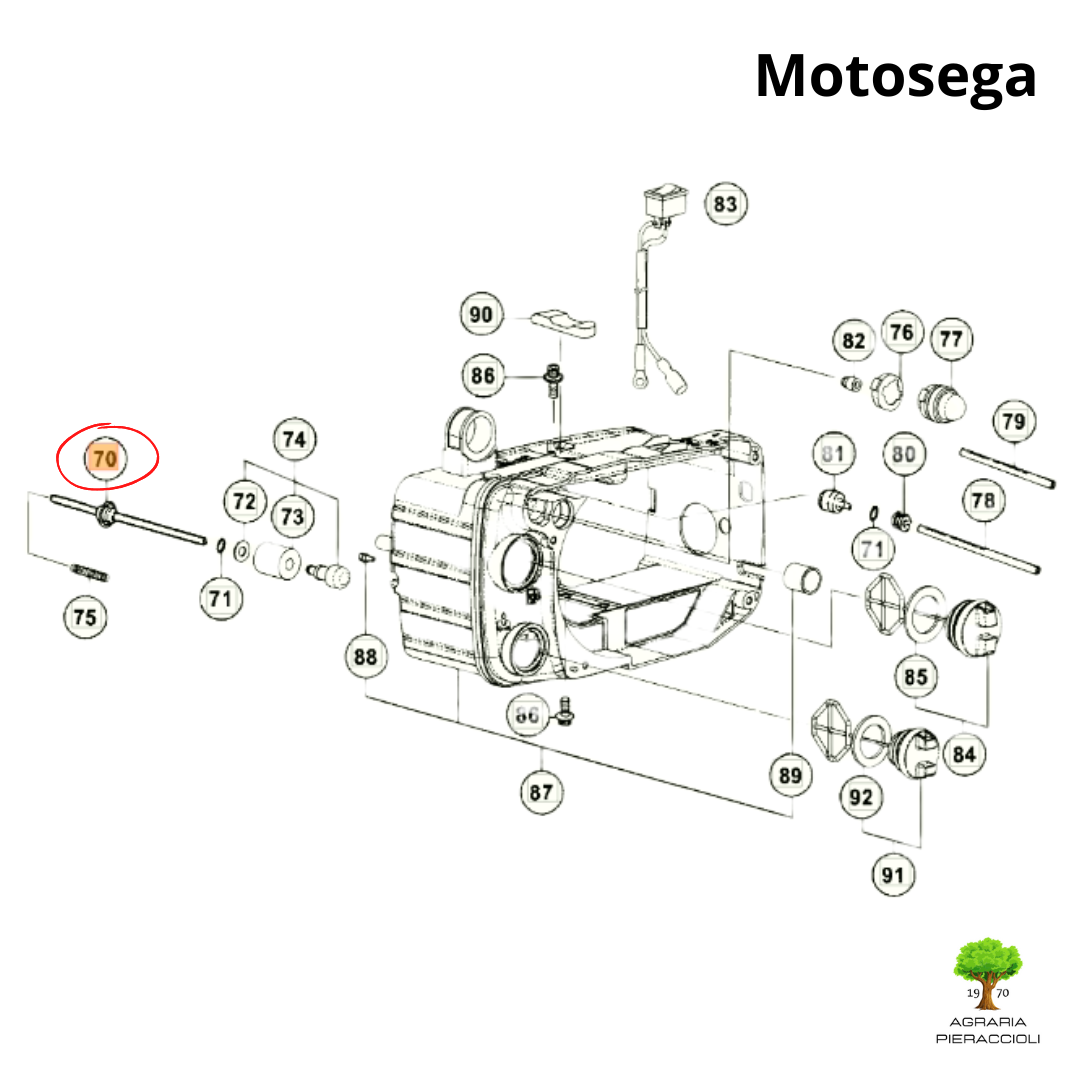 TUBO CON GOMMINO ORIGINALE MOTOSEGA CS25 TOSASIEPI POMPE HITACHI TANAKA TCS2803