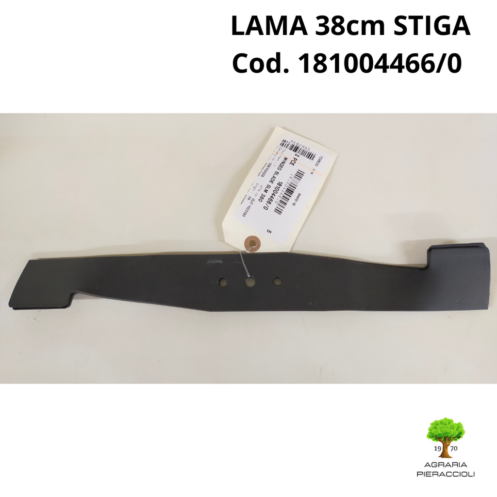 LAMA ALETTATTA 38cm 181004466 RICAMBIO ORIGINALE STIGA TOSAERBA TIPO SLM 540 AE1