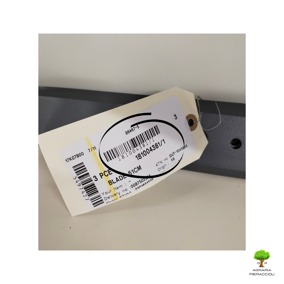 LAMA 51cm 181004381/1 ORIGINALE STIGA PER RASAERBA COMBI53 NP NR NT AL51