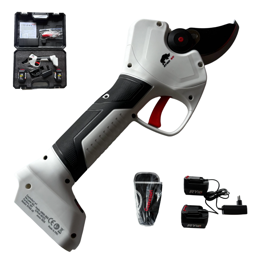 CASTELLARI FORBICE POTATURA RYNO 60 PROFESSIONALE + KIT 2 BATTERIE 2.5Ah 18V0