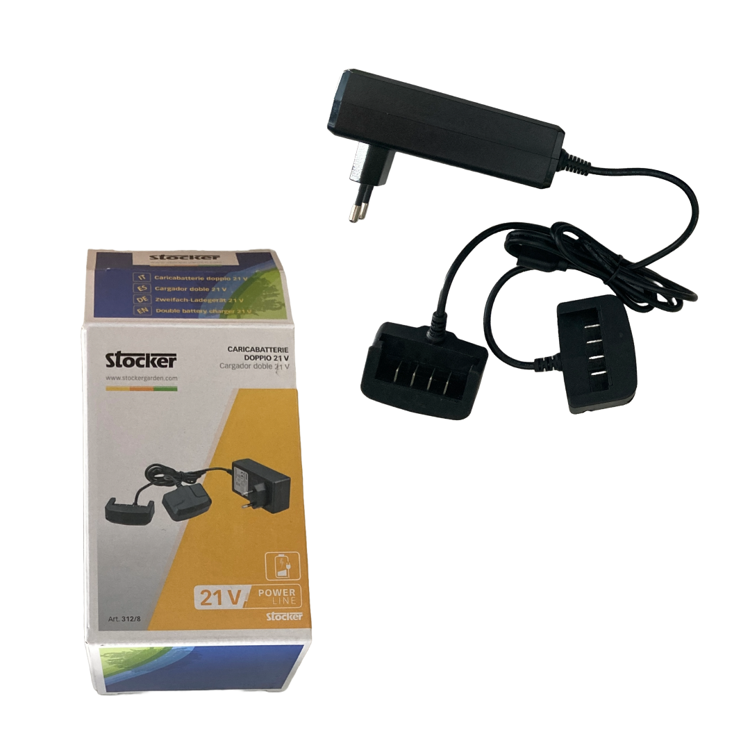 STOCKER CARICABATTERIE CARICATORE DOPPIO ORIGINALE MAGMA SYSTEM 21V + GEYSER 25L3
