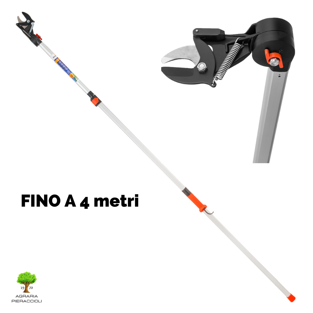 SVETTATOIO STOCKER 607 FORBICE AD ASTA LUNGA TELESCOPICA 230-400cm TESTA 180°0