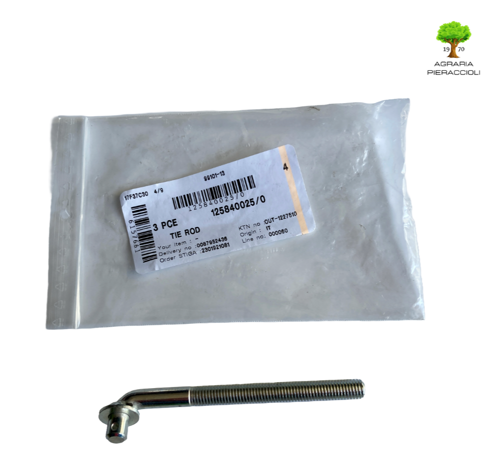 TIRANTE ANTERIORE ASSE PIATTO TAGLIO TRATTORINO ALPINA GGP STIGA 125840025/241