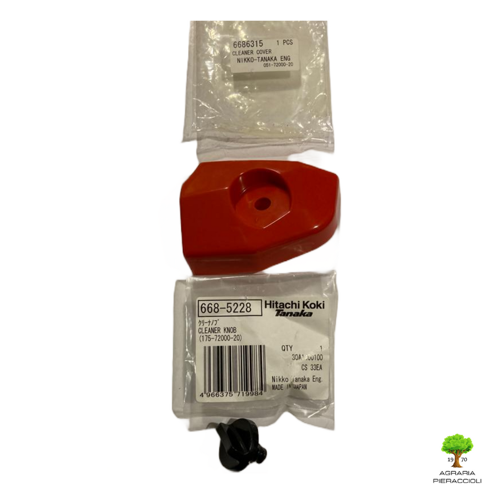 HITACHI TANAKA COPERCHIO FILTRO ARIA + POMELLO ORIGINALE  MOTOSEGA CS25 TCS28012