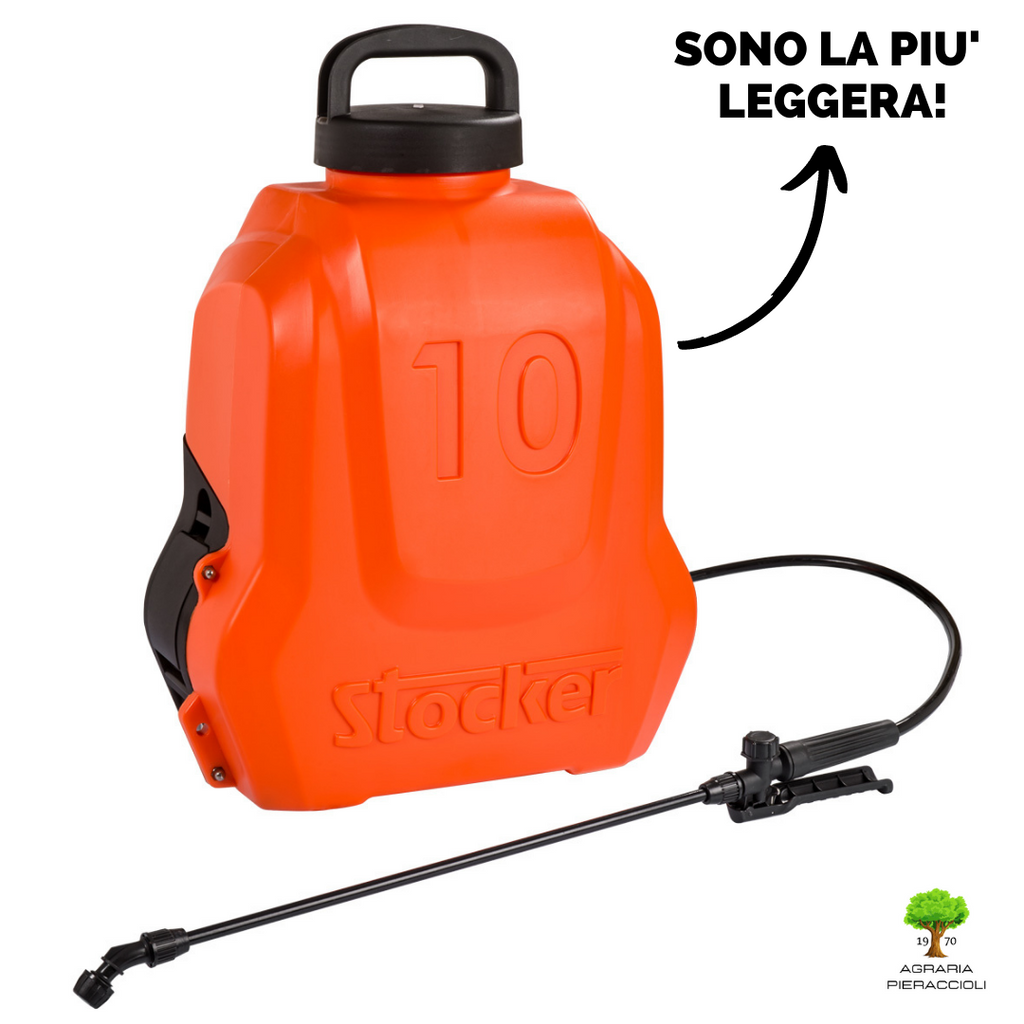 POMPA ELETTRICA A ZAINO STOCKER 238 BATTERIA INCLUSA 10L NEBULIZZATORE 2,5 bar0