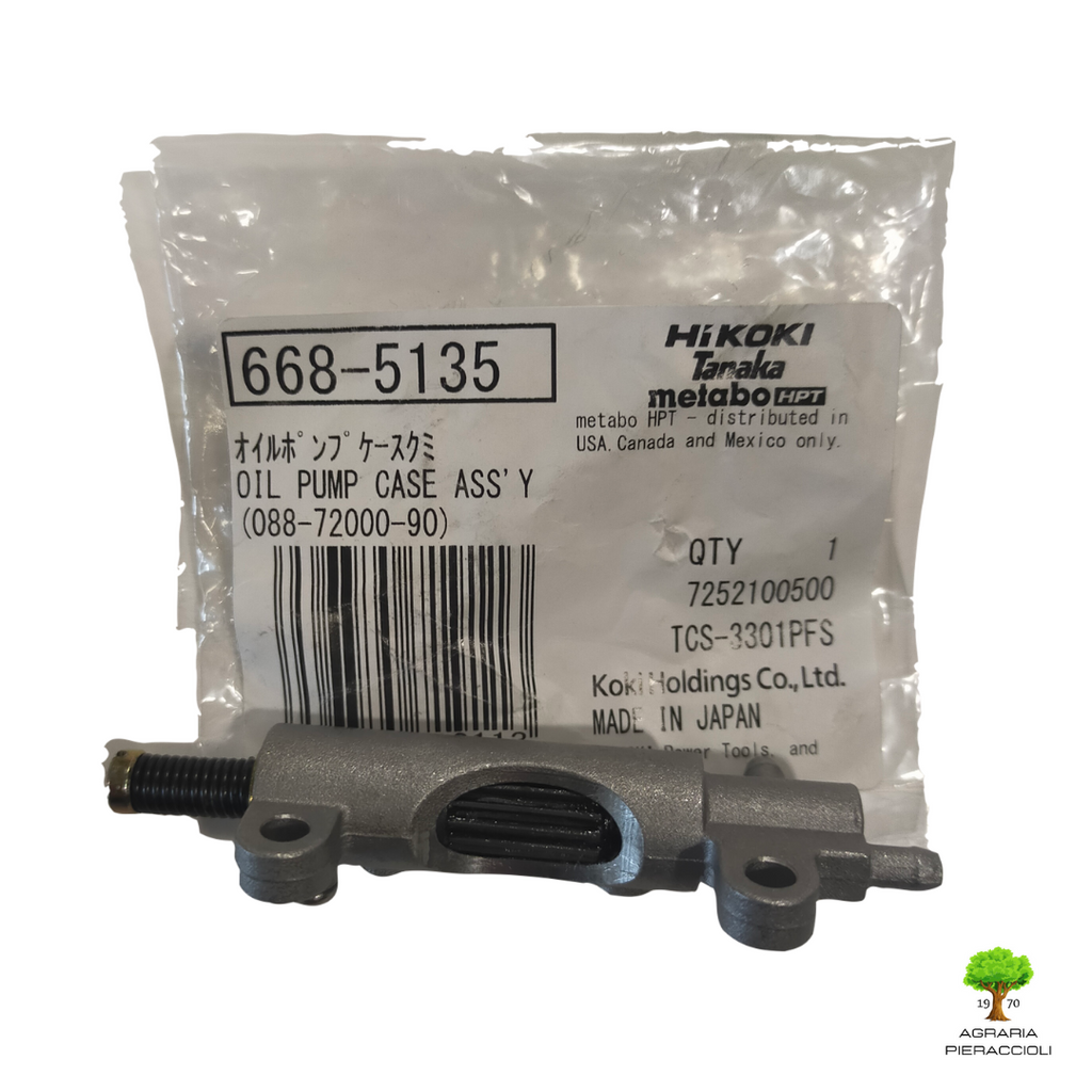 POMPA OLIO COMPLETA ORIGINALE MOTOSEGA TANAKA TCS2801 HITACHI CS25EC/S CS33EA/ET0