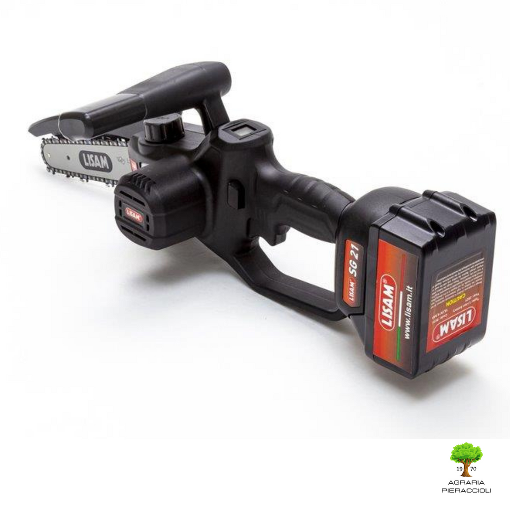 LISAM SG21  MOTOSEGA POTATORE SEGHETTO POTATURA  600W COMPLETA DI 2 BATTERIE 4Ah5