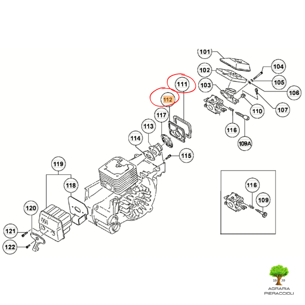 SUPPORTO  CARBURATORE ORIGINALE HITACHI MOTOSEGA CS38EK-EL CS45EL TANAKA ECV45012