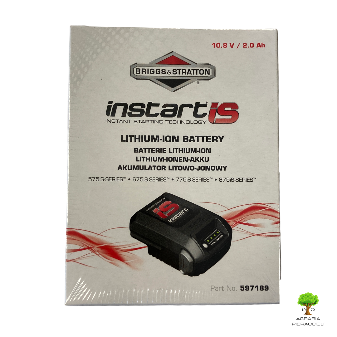 BRIGGS&STRATTON BATTERIA ORIGINALE 597189 INSTART 10.8V 2Ah 575-675-775-875is1
