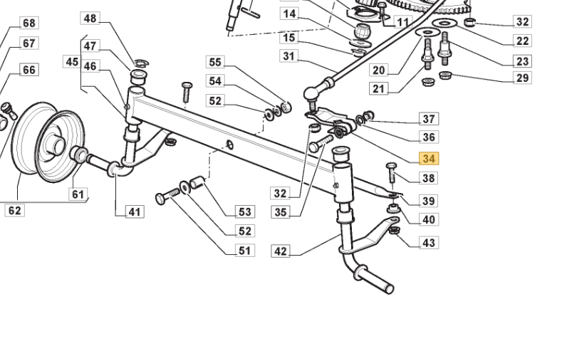 STIGA LEVA COMANDO STERZO TRATTORINI STIGA ALPINA CASTELGARDEN MOUNTFIELD GGP5