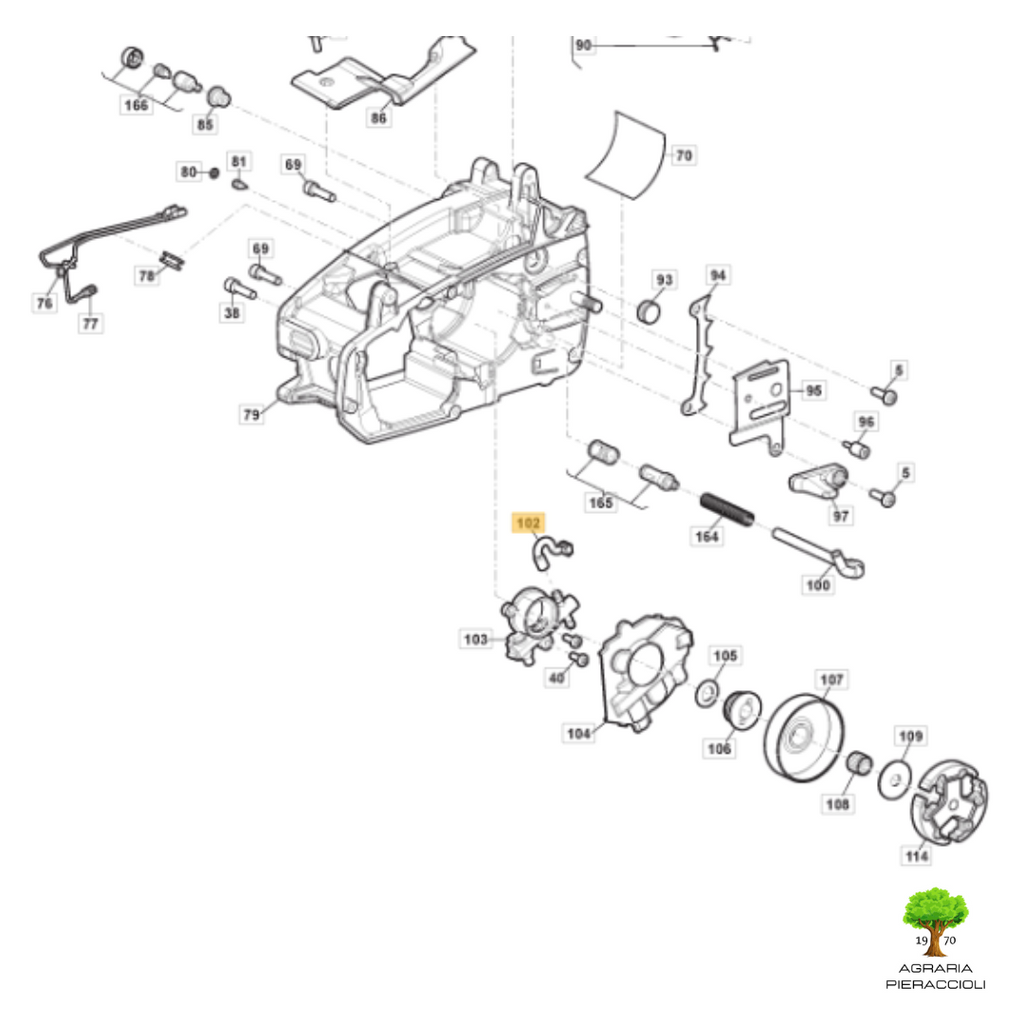 TUBO MANDATA OLIO MOTOSEGA STIGA PR 730 SP 316 SPR 276 ALPINA AC27-31 ACS31-5314