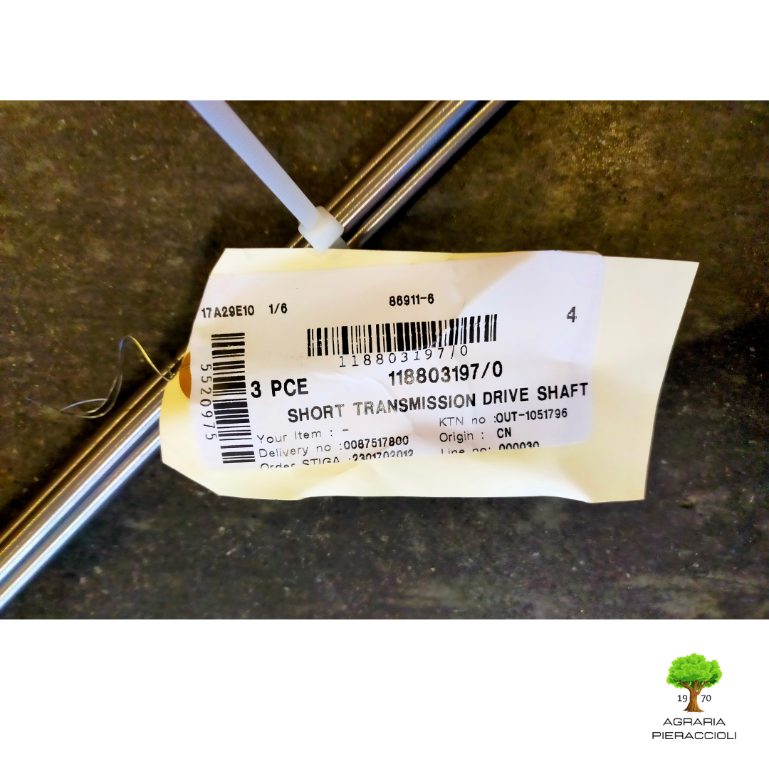 ALBERO TRASMISS. INTERNO 26cc RICAMBIO ORIGINALE STIGA GGP ALPINA 118803197/0 1