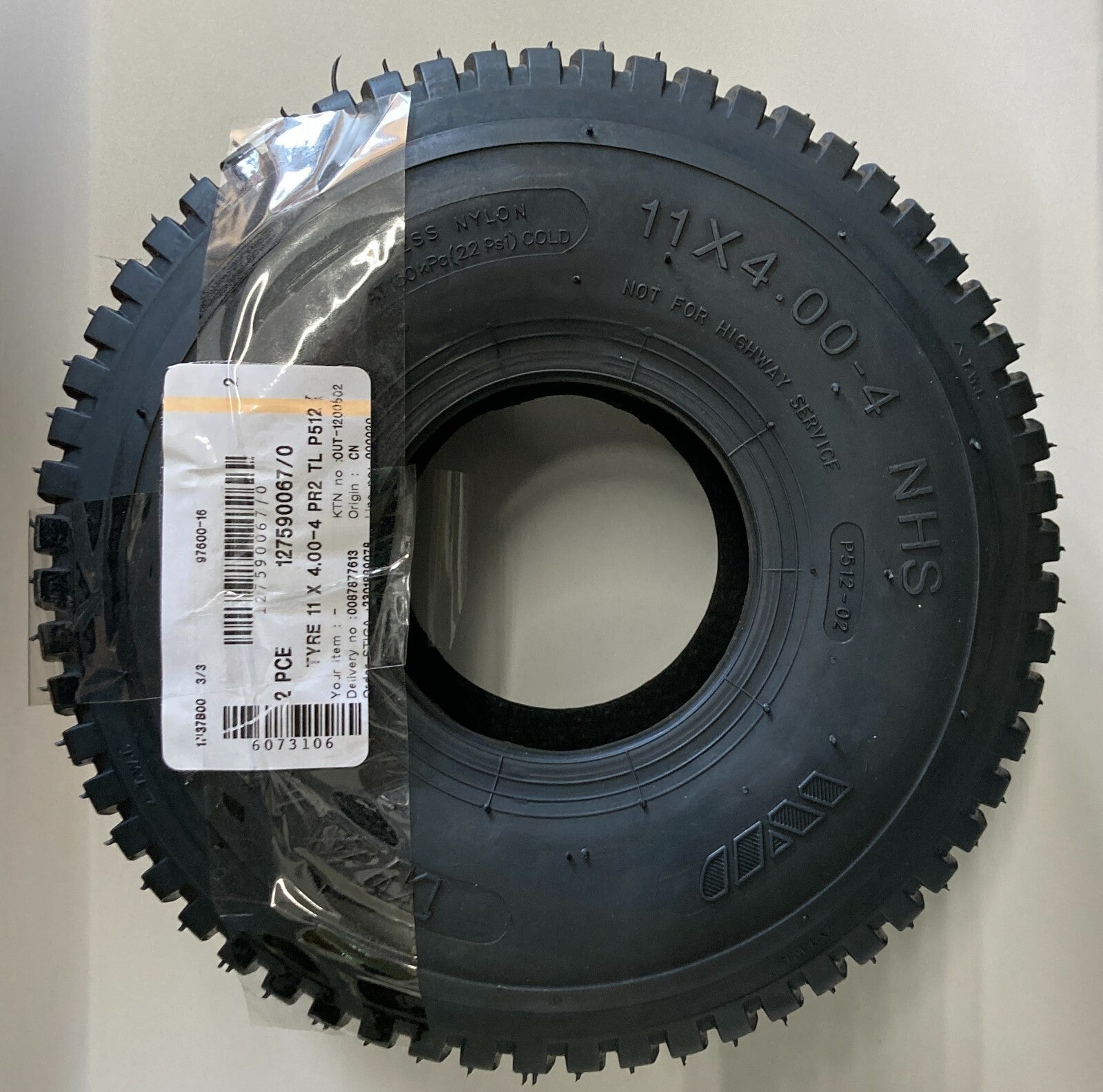 PNEUMATICO STIGA 127590067/0 RICAMBIO ORIGINALE 11x4.00-4 TRATTORINI 72CM WANDA 0