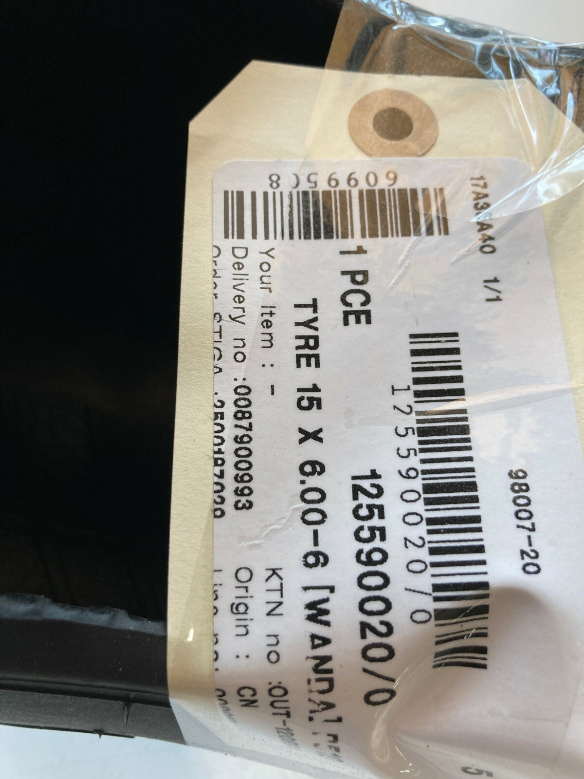 PNEUMATICO STIGA 125590020/0 RICAMBIO ORIGINALE TRATTORINI 15X6.00 P519 WANDA2