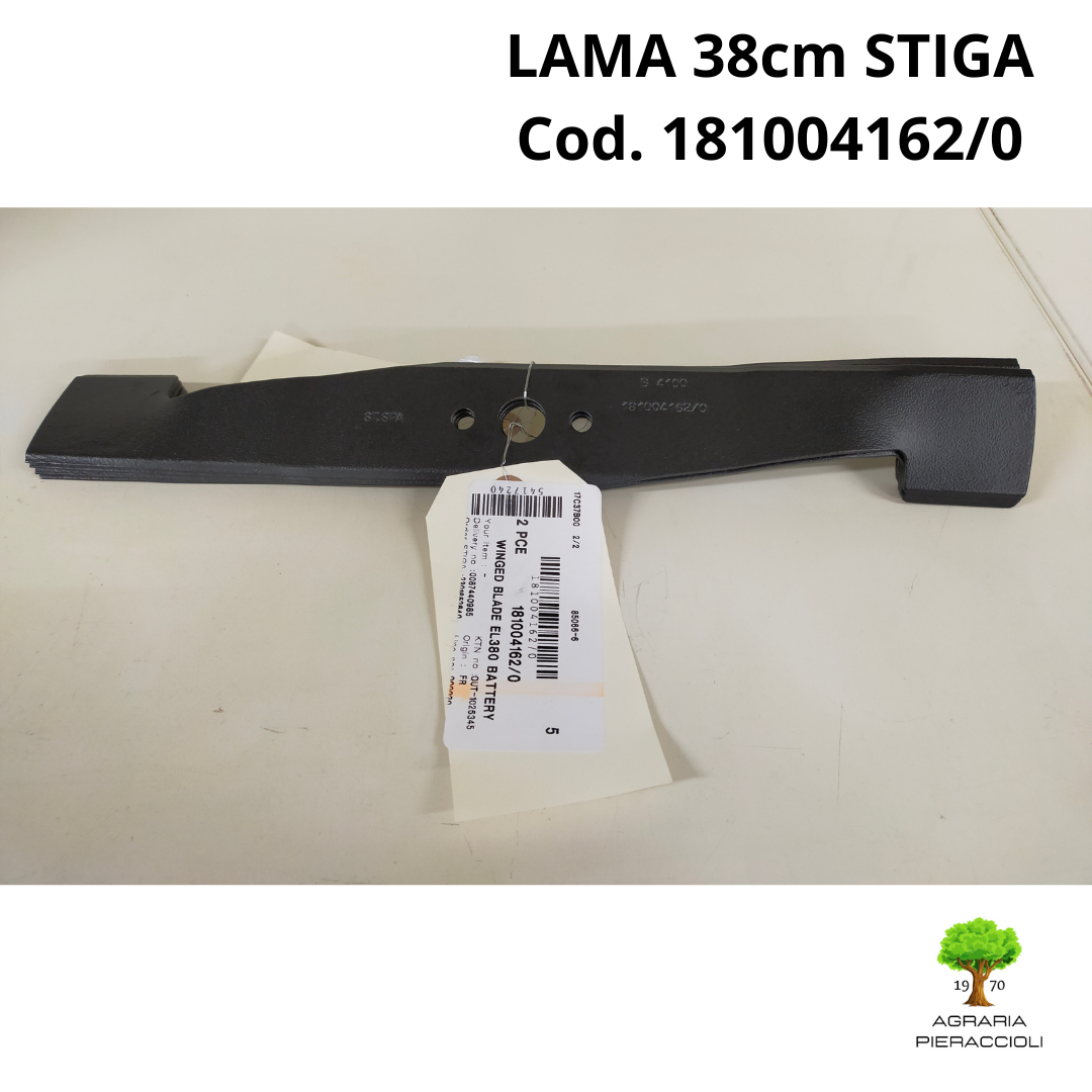 LAMA ALETTATTA 38cm 181004162 RICAMBIO ORIGINALE STIGA TOSAERBA EL 380 COMBI 400