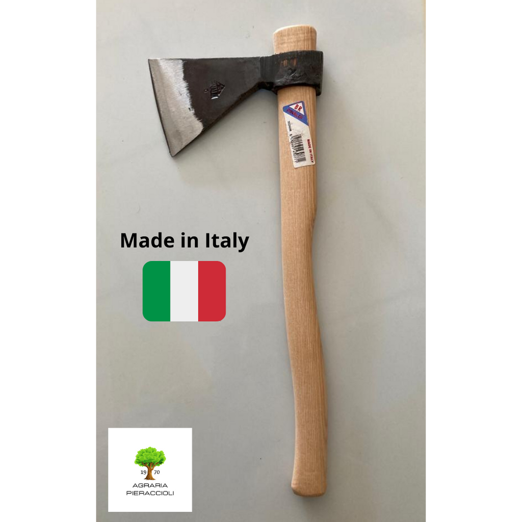SCURE RINALDI TIPO AMERICA ART.302 N.0 LAMA ACCIAIO MANICO 45cm MADE IN ITALY4