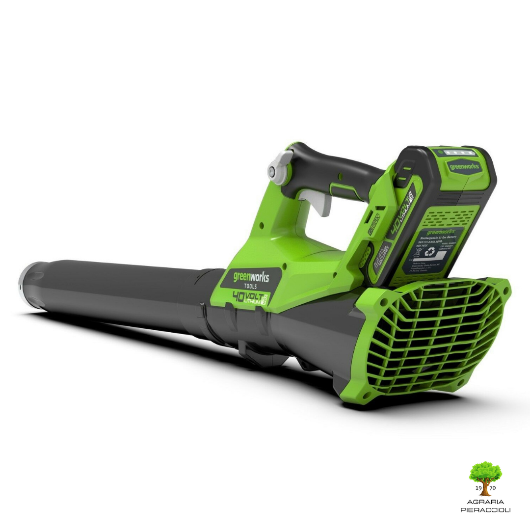 GREENWORKS GD40ABII DIGIPRO SOFFIATORE ASSIALE A BATTERIA 40V + STARTER KIT 4AH3