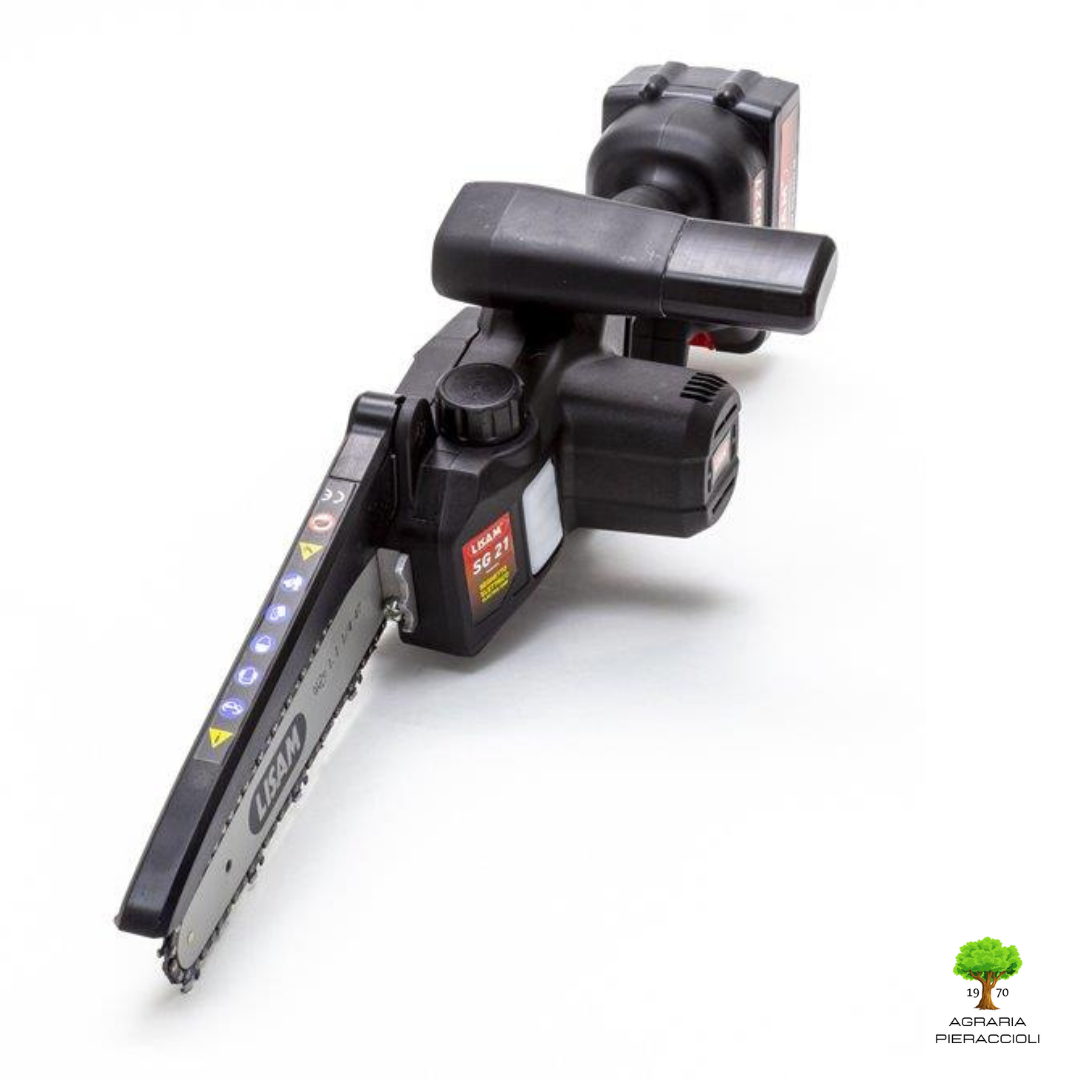 LISAM SG21  MOTOSEGA POTATORE SEGHETTO POTATURA  600W COMPLETA DI 2 BATTERIE 4Ah8