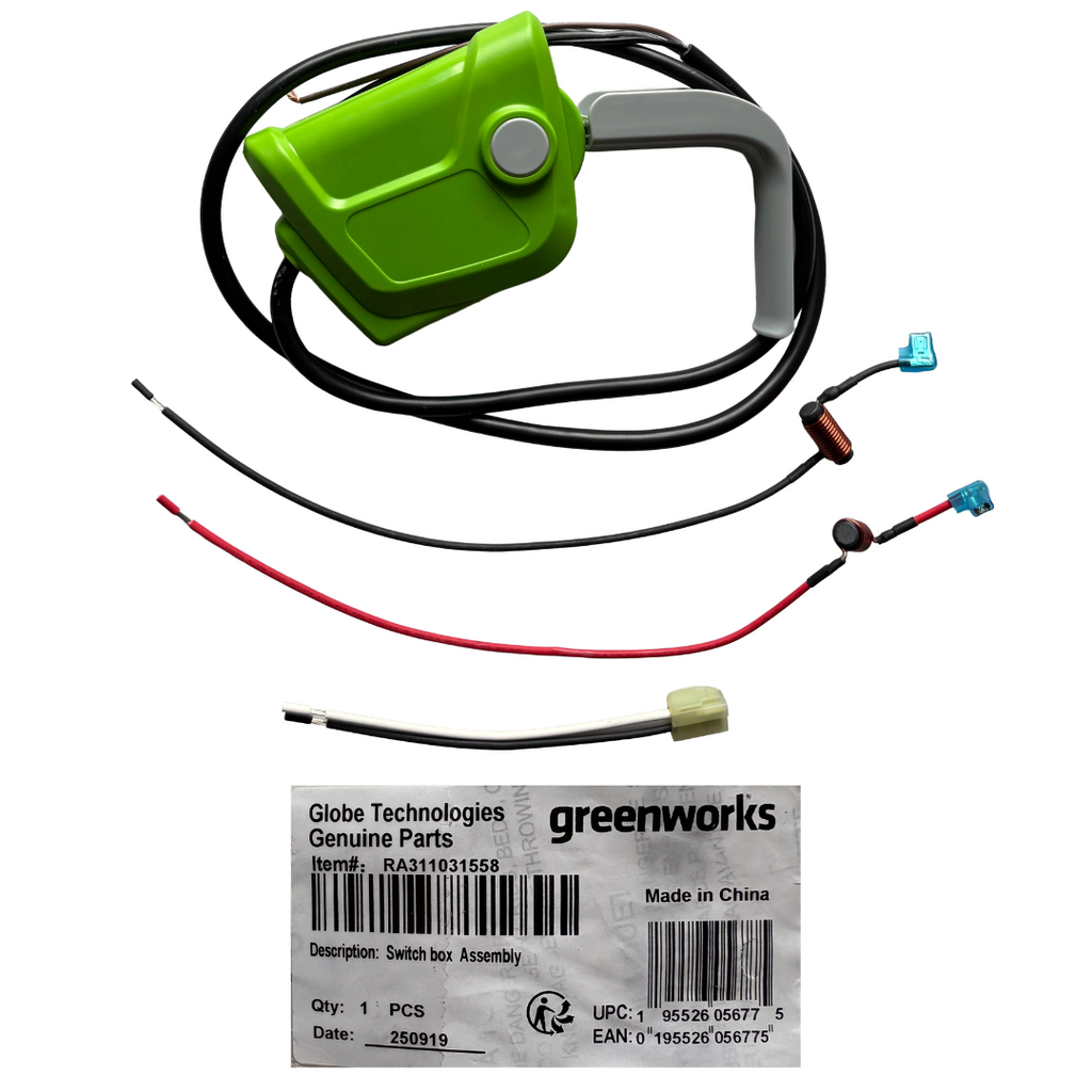 GREENWORKS INTERRUTTORE SWITCH AVVIAMENTO RICAMBIO 311031558 TOSAERBA G40LM350
