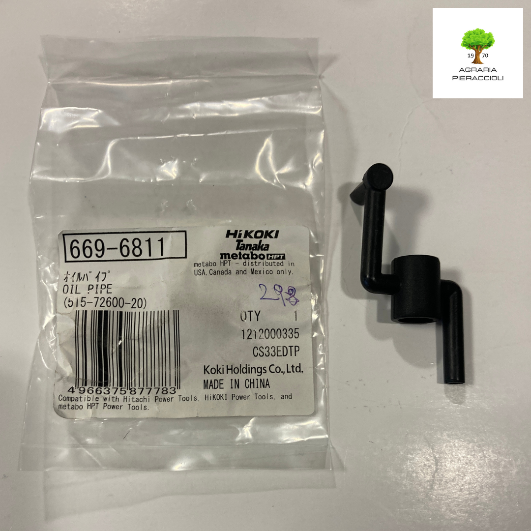 TUBO OLIO MOTOSEGA HITACHI RICAMBIO ORIGINALE PER MOTOSEGHE CS33EDP CS33EDT (P)1