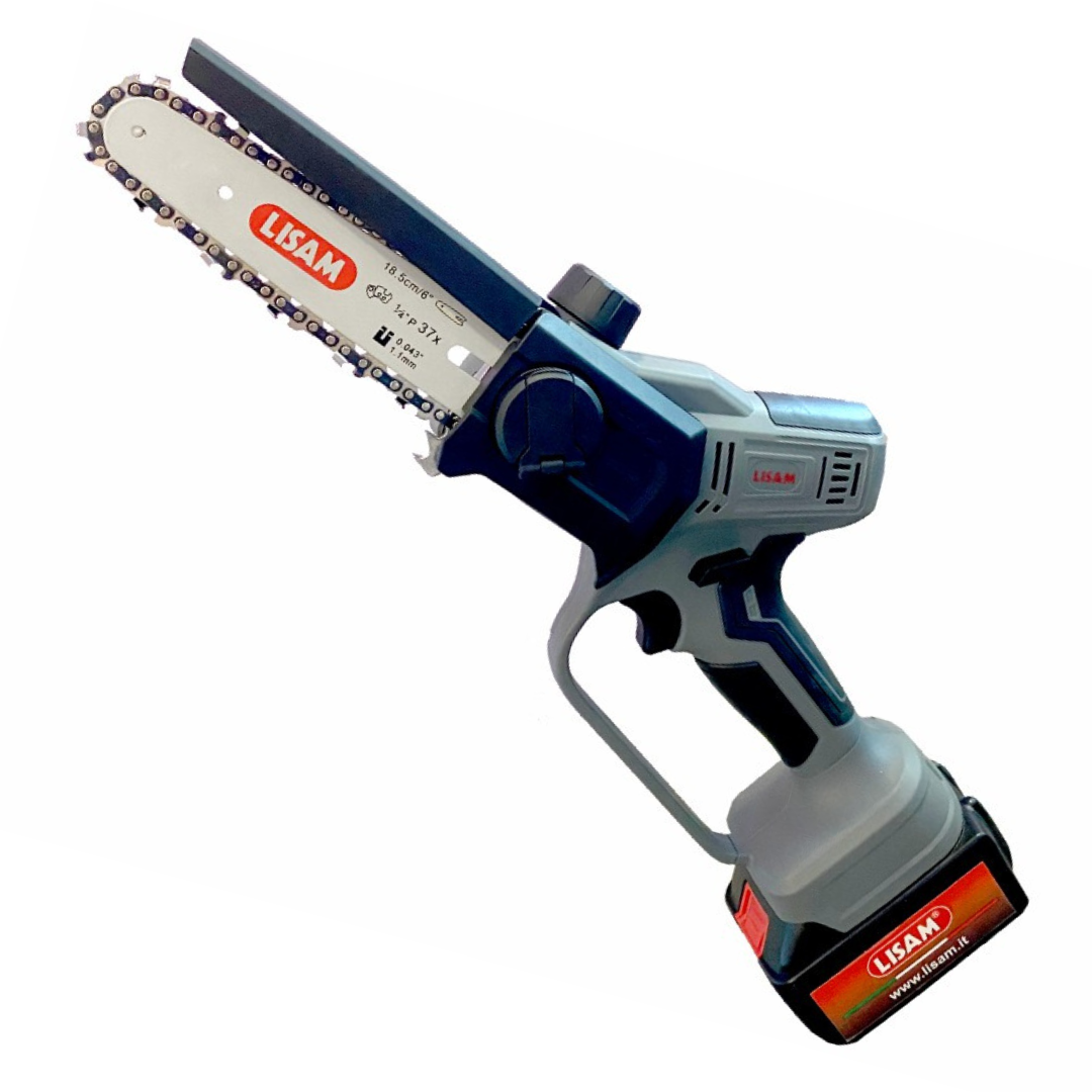 LISAM SG18  MOTOSEGA POTATORE SEGHETTO POTATURA  600W + 2 BATTERIE 4Ah1