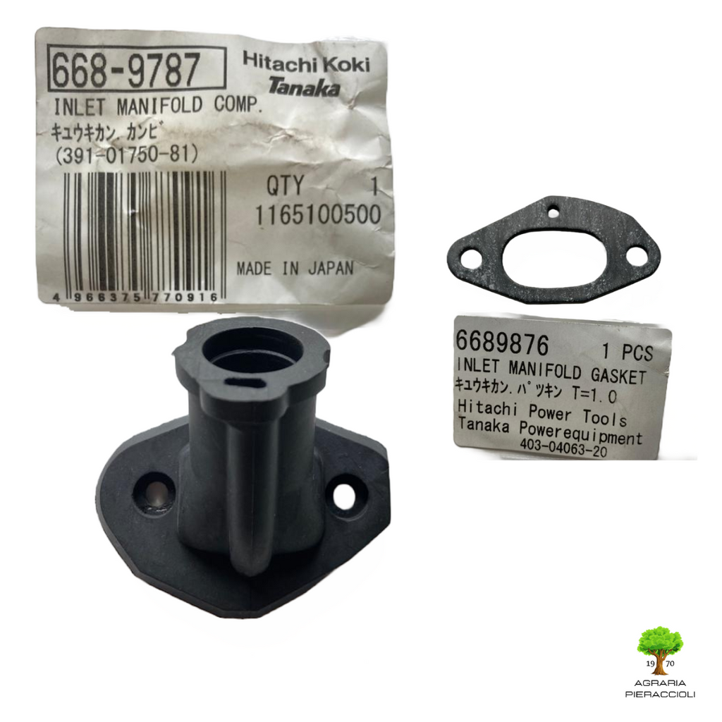 COLLETTORE  + GUARNIZIONE MOTOSEGA HITACHI CS30EH CS35EH (S) TANAKA TCS 3401 S0