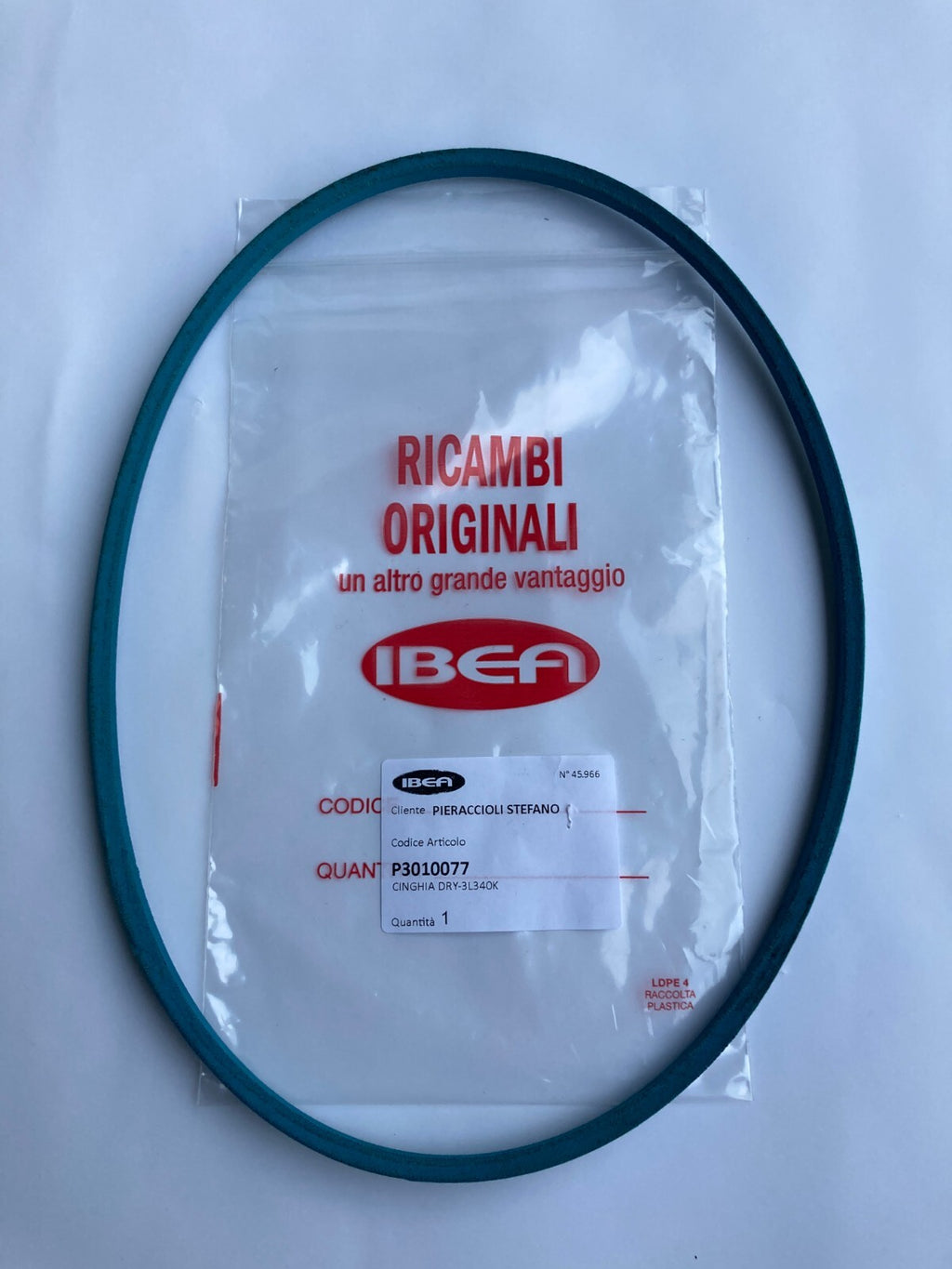 CINGHIA TRASMISSIONE P3010077 RICAMBIO ORIGINALE IBEA PER TOSAERBA 55030B 55030H5