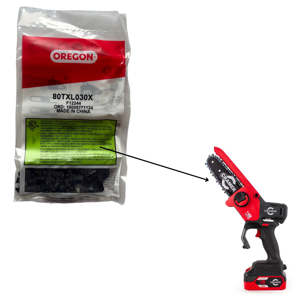 CRAMER CATENA  X MOTOSEGA POTATORE A BATTERIA 48MCSX  30 MAGLIE  325" 1,1mm0