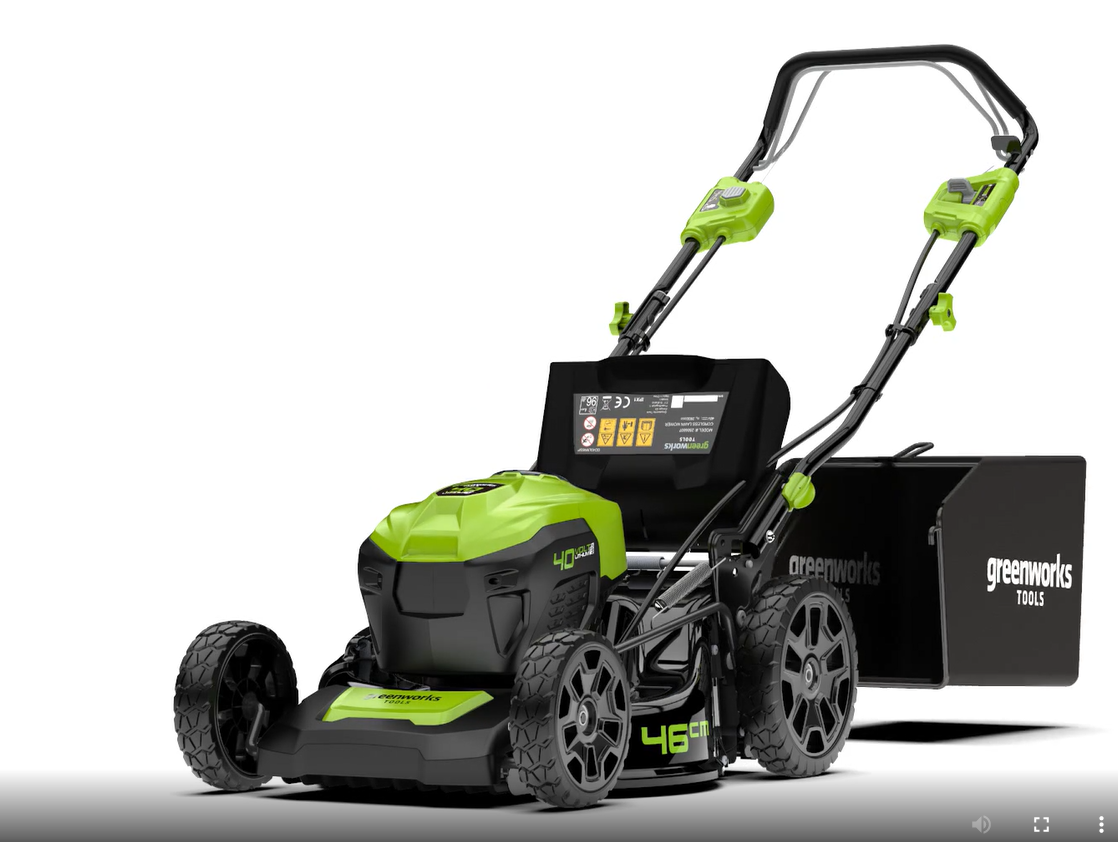 TOSAERBA RASAERBA GREENWORKS GD40LM46SP SEMOVENTE 40V CON KIT BATTERIA 4Ah9