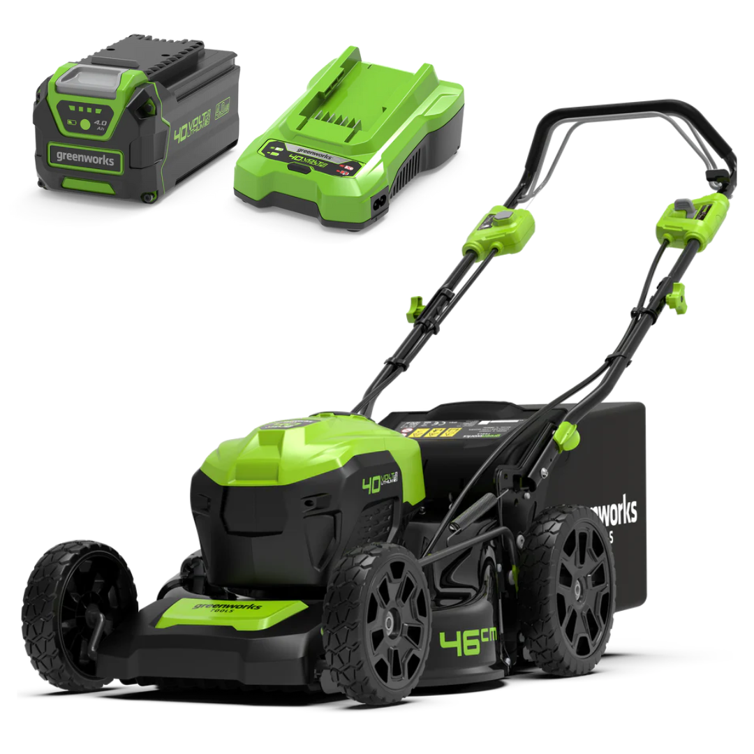 TOSAERBA RASAERBA GREENWORKS GD40LM46SP SEMOVENTE 40V CON KIT BATTERIA 4Ah0