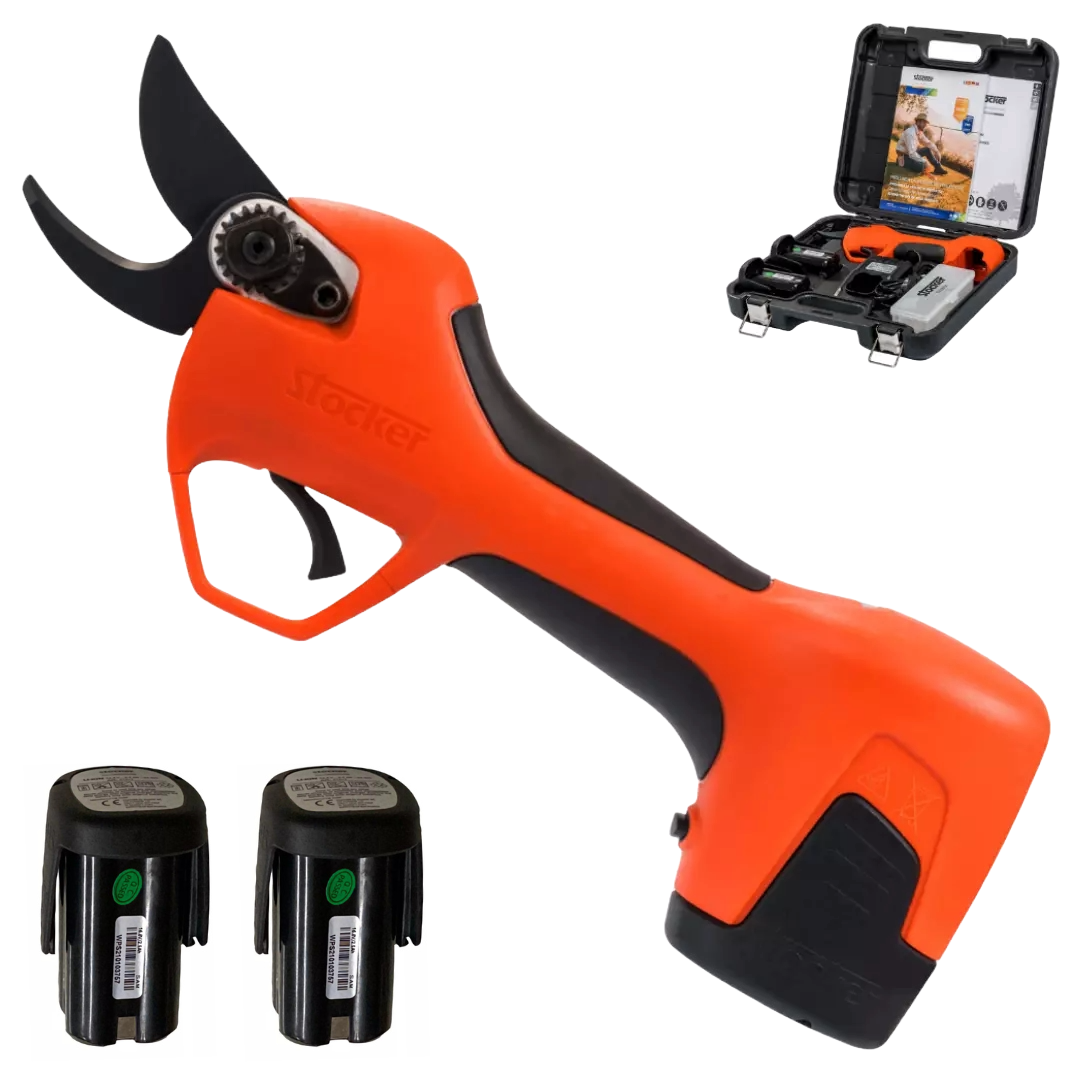STOCKER VULCANO E-30 TP FORBICE DA POTATURA A BATTERIA +  2 BATTERIE + VALIGETTA0