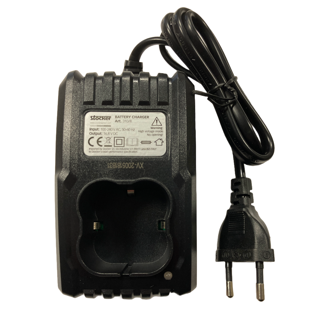 STOCKER CARICABATTERIE CARICATORE ORIGINALE FORBICI A BATTERIA VULCANO E-25 E-300