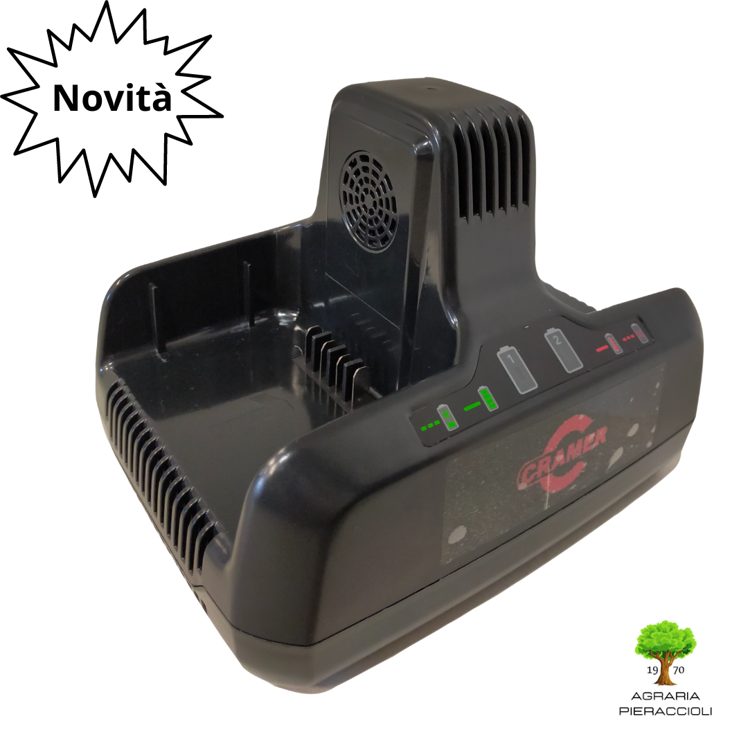 NEW CARICABATTERIA 82V CRAMER/GREENWORKS 82C2 2 SLOT + VENTOLA DI RAFFREDDAMENTO1