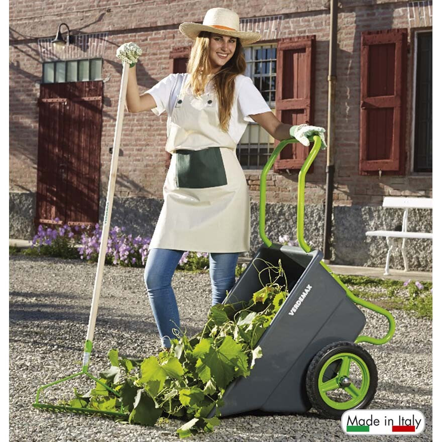 CARRIOLA MULTIUSO DA GIARDINO VERDEMAX 2961 110L CON RACCOLTA FACILITATA1