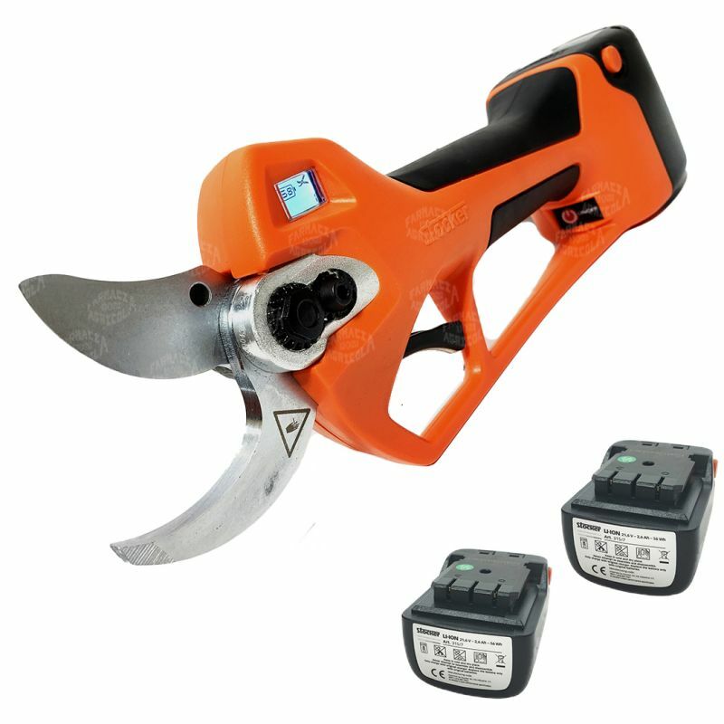 STOCKER TITANIA E-40 TP FORBICE A BATTERIA TAGLIO 40mm 2 BATTERIE + 2 FODERI1