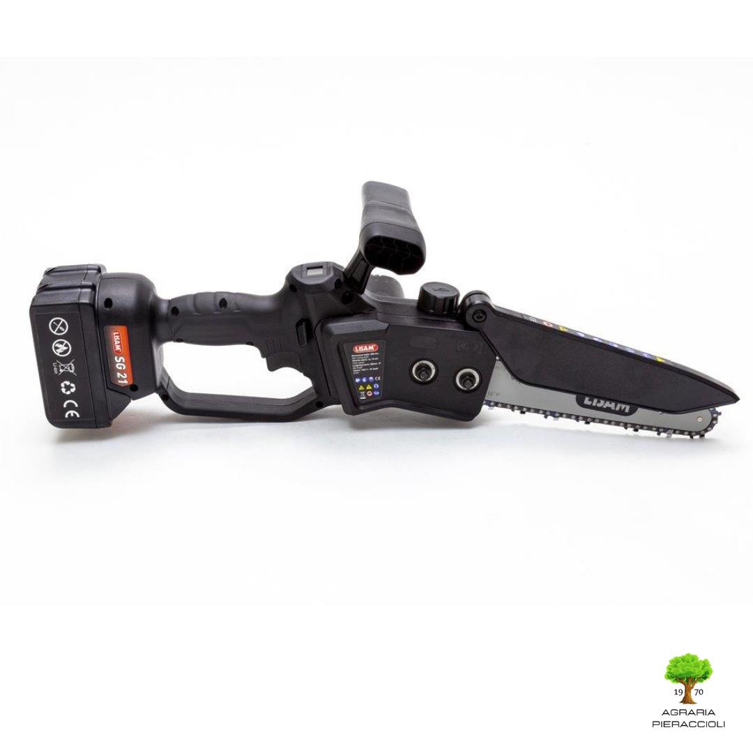 LISAM SG21  MOTOSEGA POTATORE SEGHETTO POTATURA  600W COMPLETA DI 2 BATTERIE 4Ah12