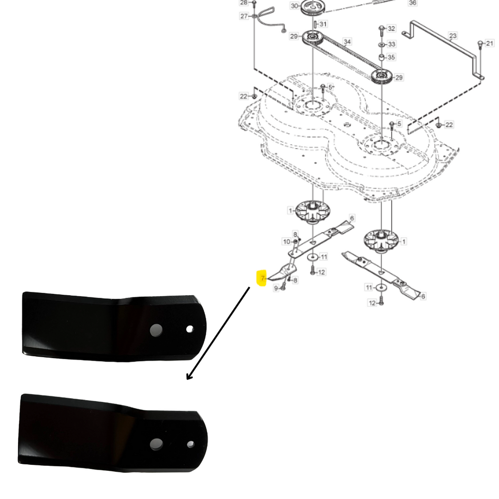 STIGA KIT LAMETTE PIATTO FRONTALE PARK VILLA COD. 1134911901 RICAMBIO ORIGINALE4
