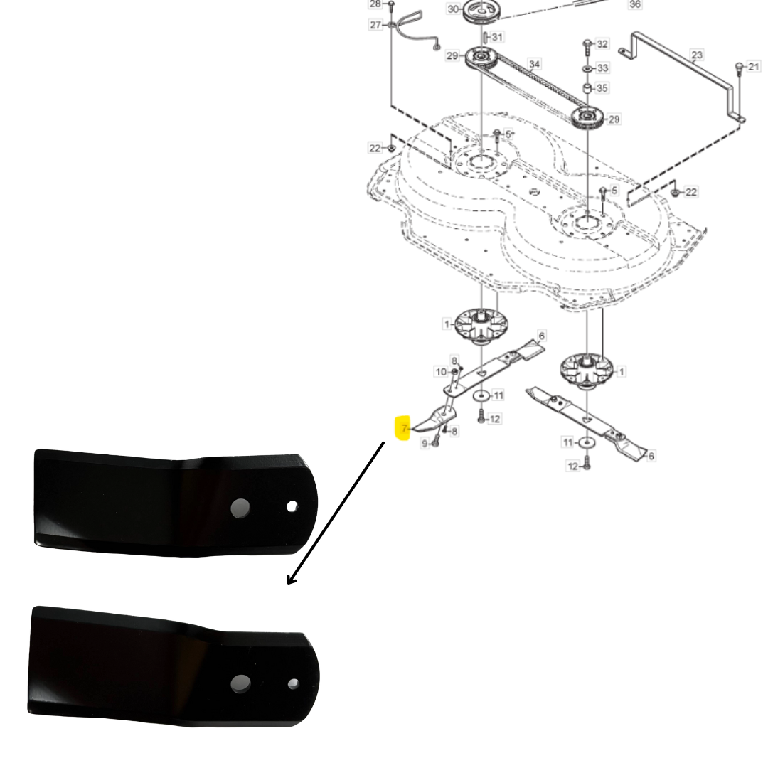 STIGA KIT LAMETTE PIATTO FRONTALE PARK VILLA COD. 1134911901 RICAMBIO ORIGINALE4